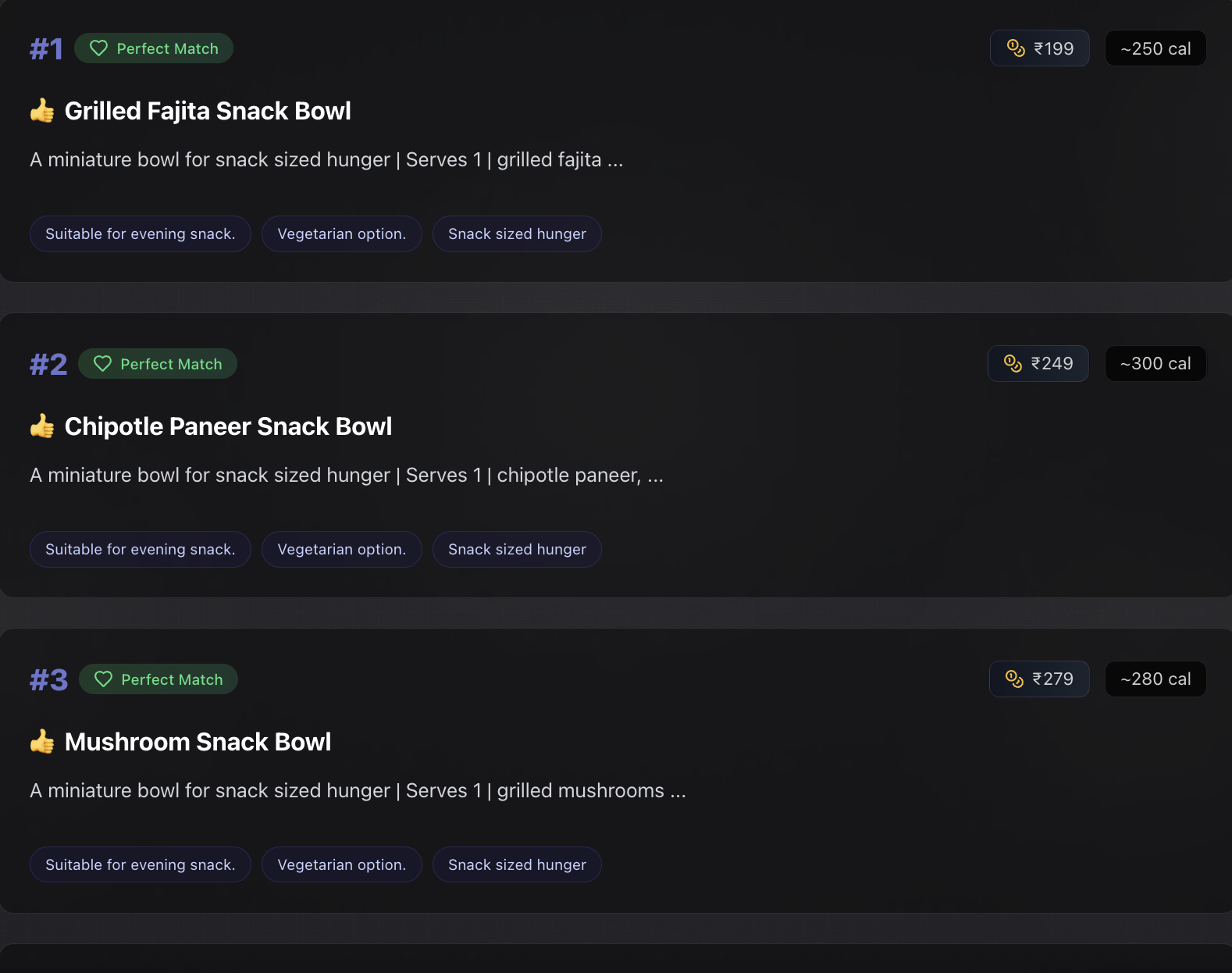 What to Eat - Recommendations